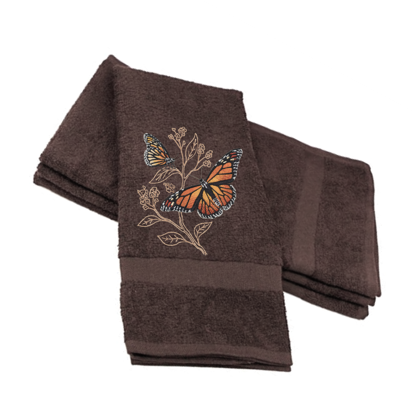 Butterflies Embroidered Hand Towel