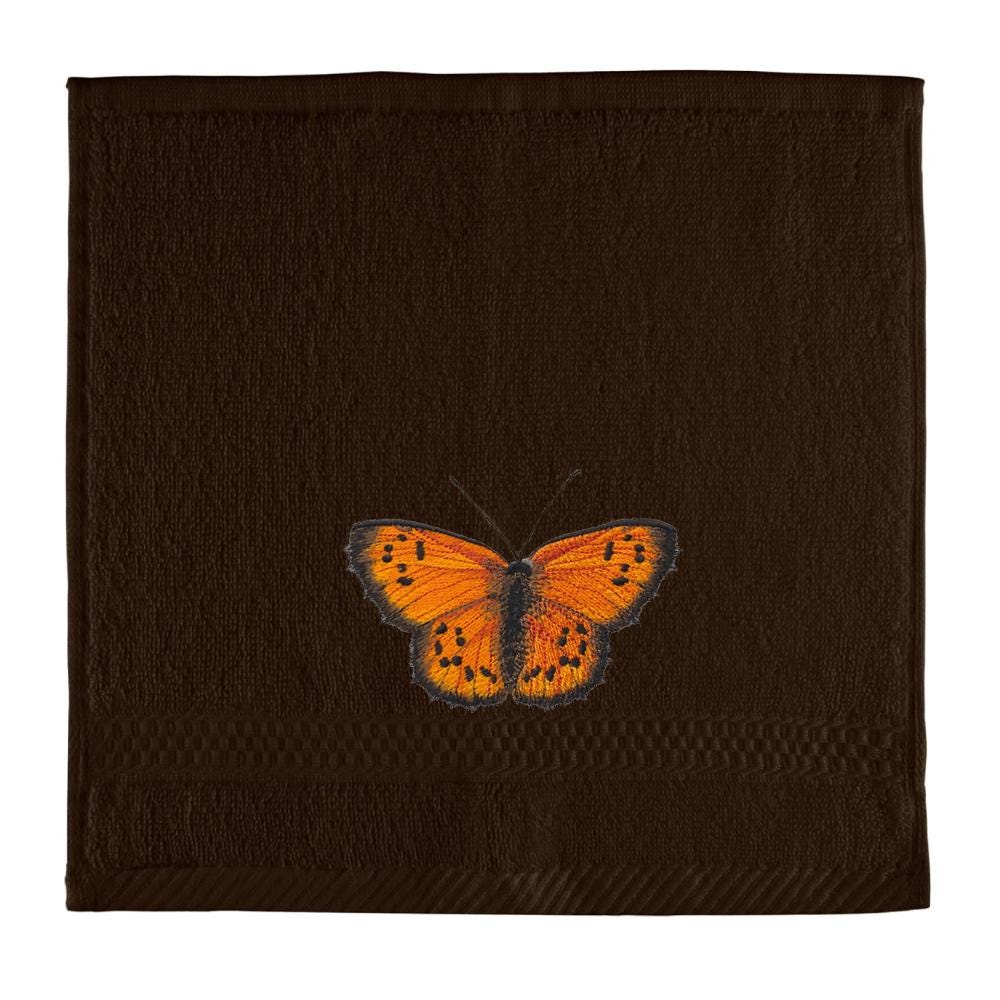 Embroidered Butterfly Face Towel Washcloth. Beautifully Detailed Butterflies on Plush Cotton Face Cloth. Choice of Butterfly.
