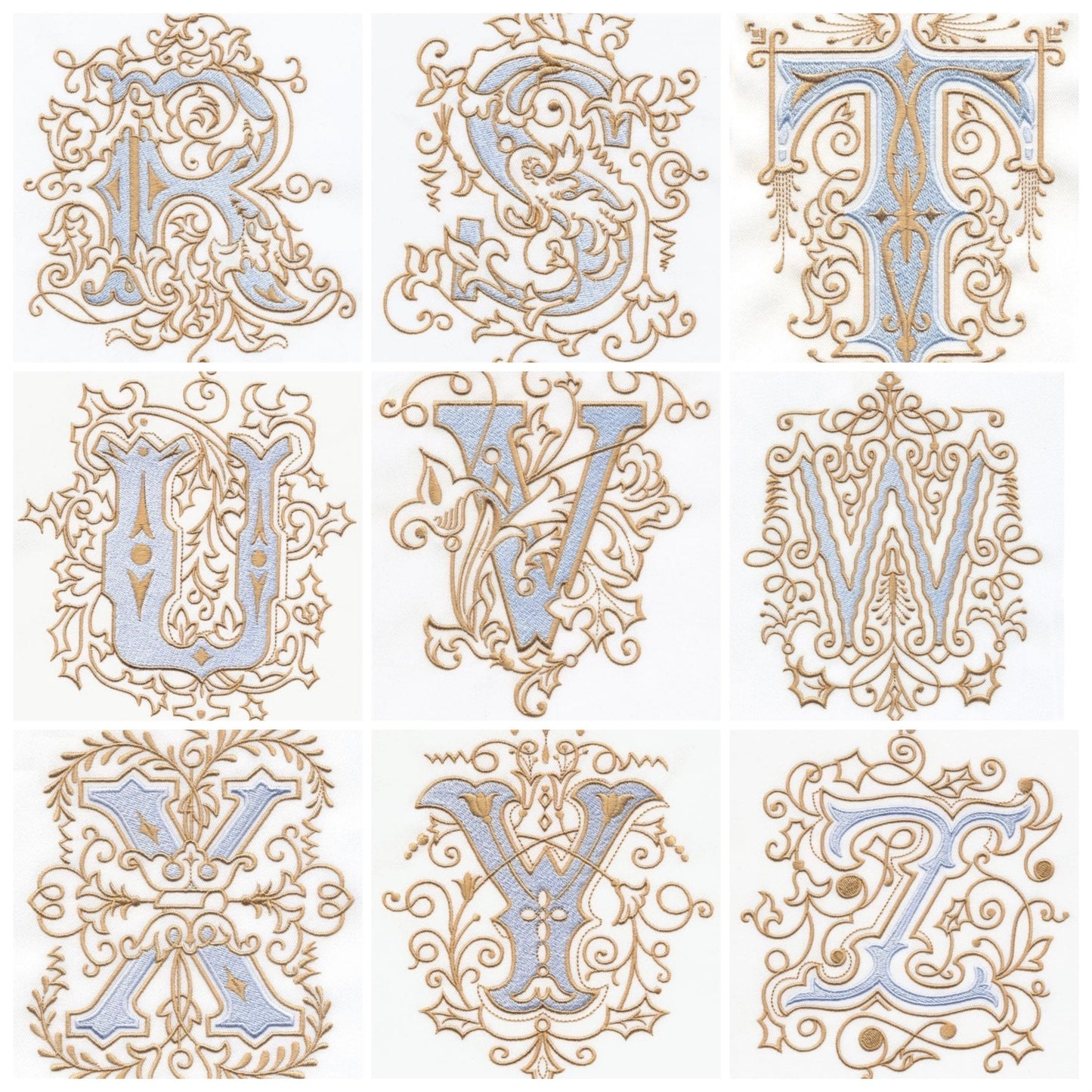 Embroidered Monogram Guest Hand Towel. Beautiful Monogram Letter With Scrolling. Choice of Color Combination