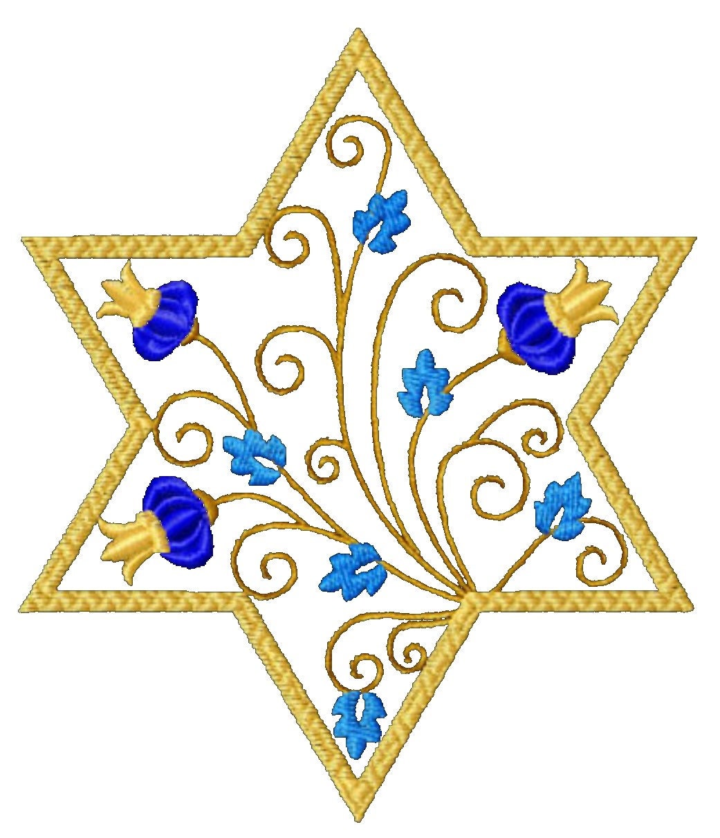 Embroidered Star of David Judaica Throw Pillow Cover. 18” x 18” Cotton pillow cover. Choice of 7 different Stars and 19 Pillow Colors