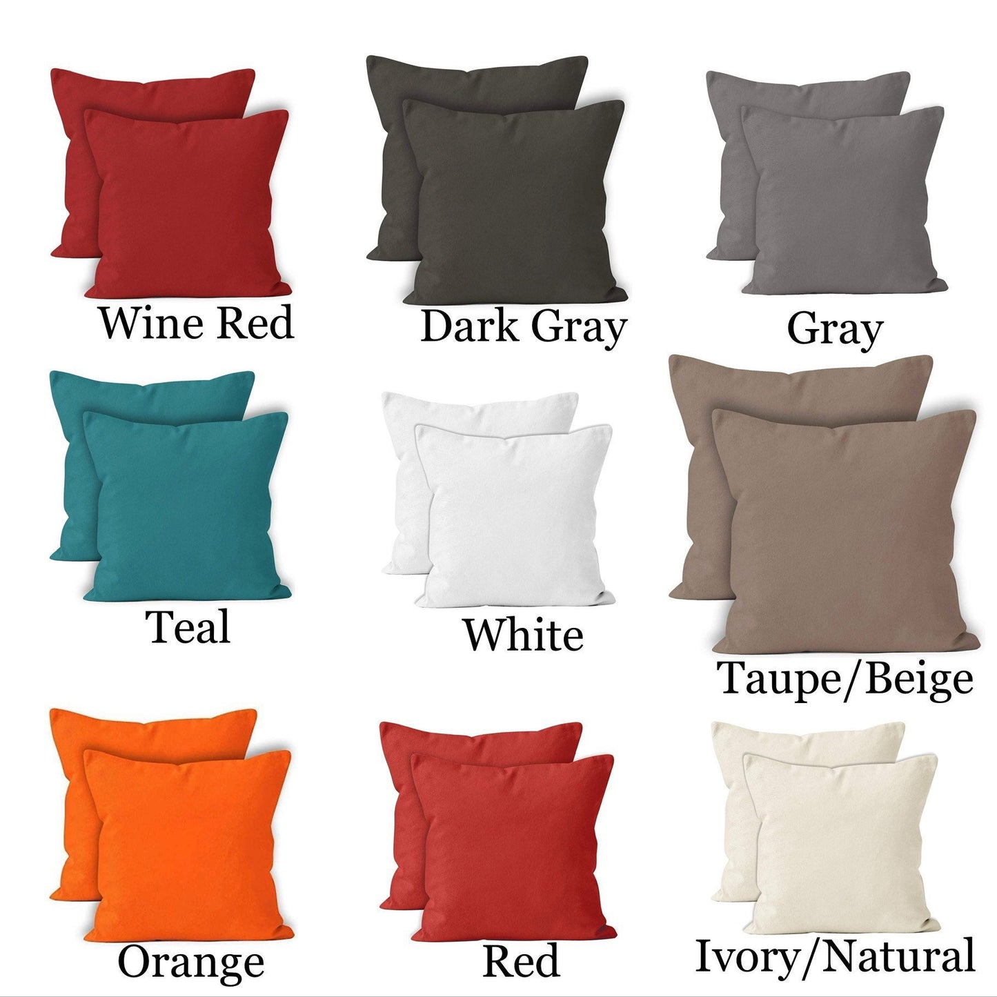 Embroidered Star of David Judaica Throw Pillow Cover. 18” x 18” Cotton pillow cover. Choice of 5 different Stars and 19 Pillow Colors