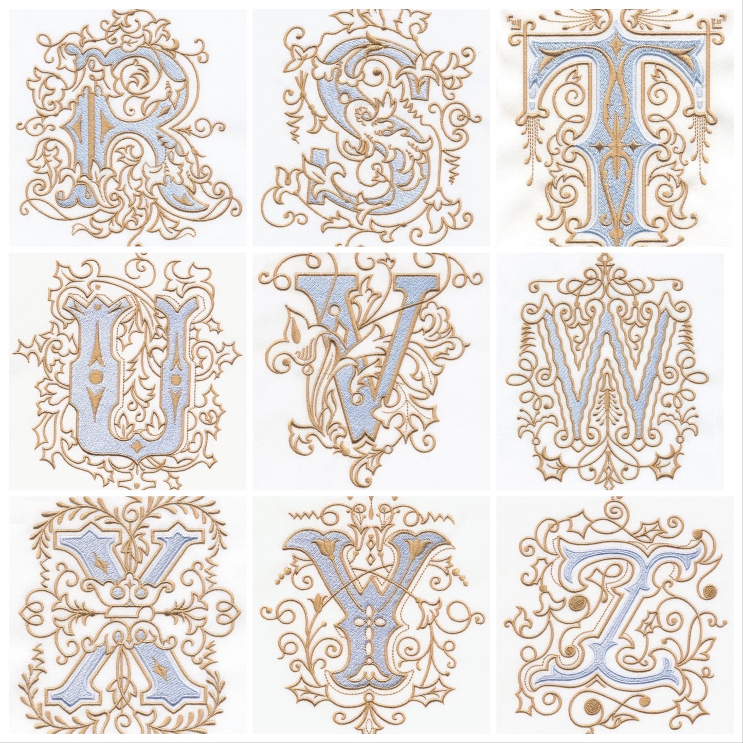 Monogram Guest Bath Hand Towel. Beautiful Monogram Letter With Scrolling