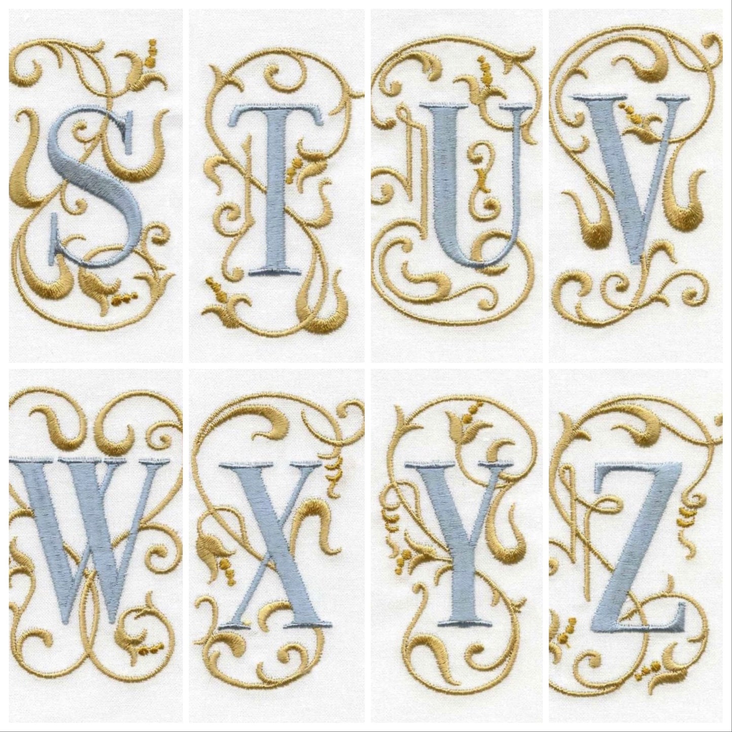 Monogram Guest Bath Hand Towel. Beautiful Monogram Letter With Scrolling