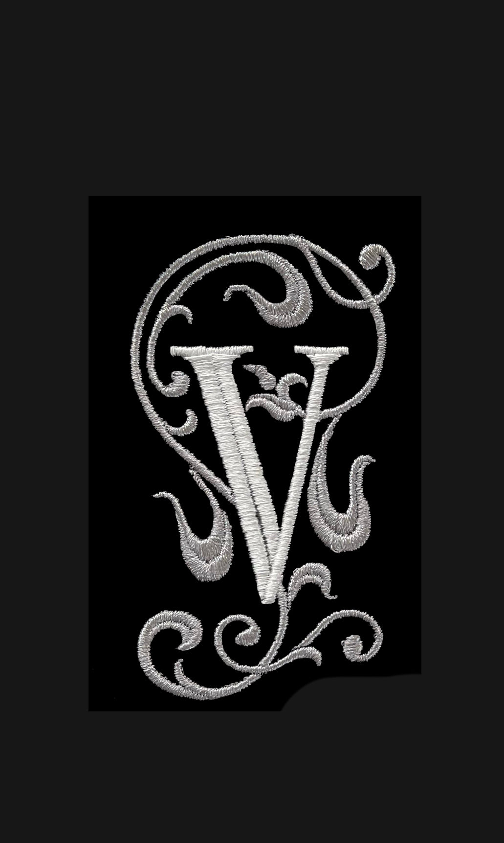 Monogram Guest Bath Hand Towel. Beautiful Monogram Letter With Scrolling