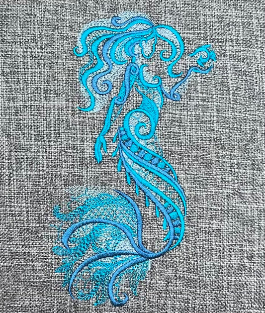 Lace Mermaid Throw Pillow Cover 16” x 16” Cotton Cover Zip Closure