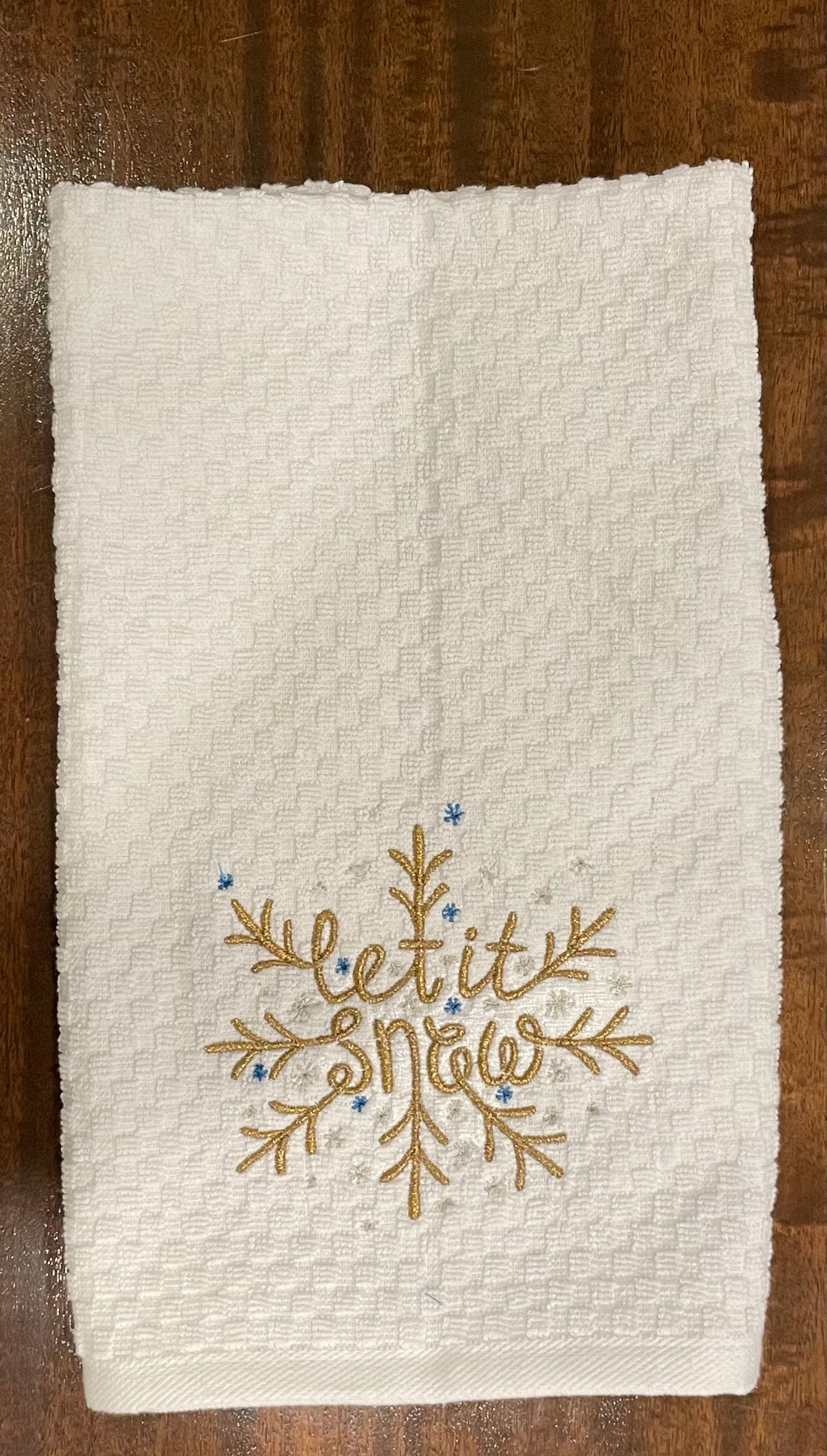 Embroidered Holiday Kitchen Towels