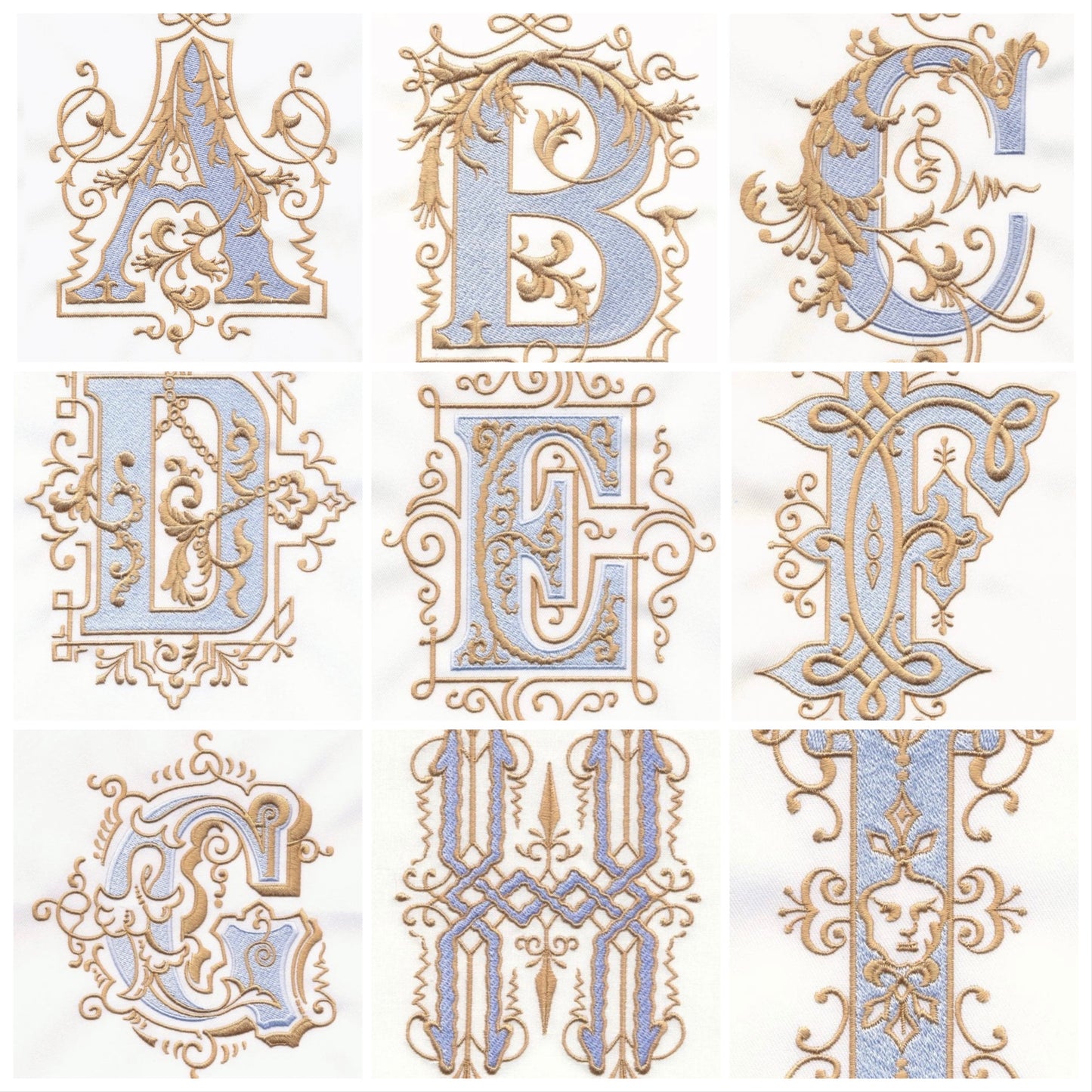 Monogram Guest Bath Hand Towel. Beautiful Monogram Letter With Scrolling