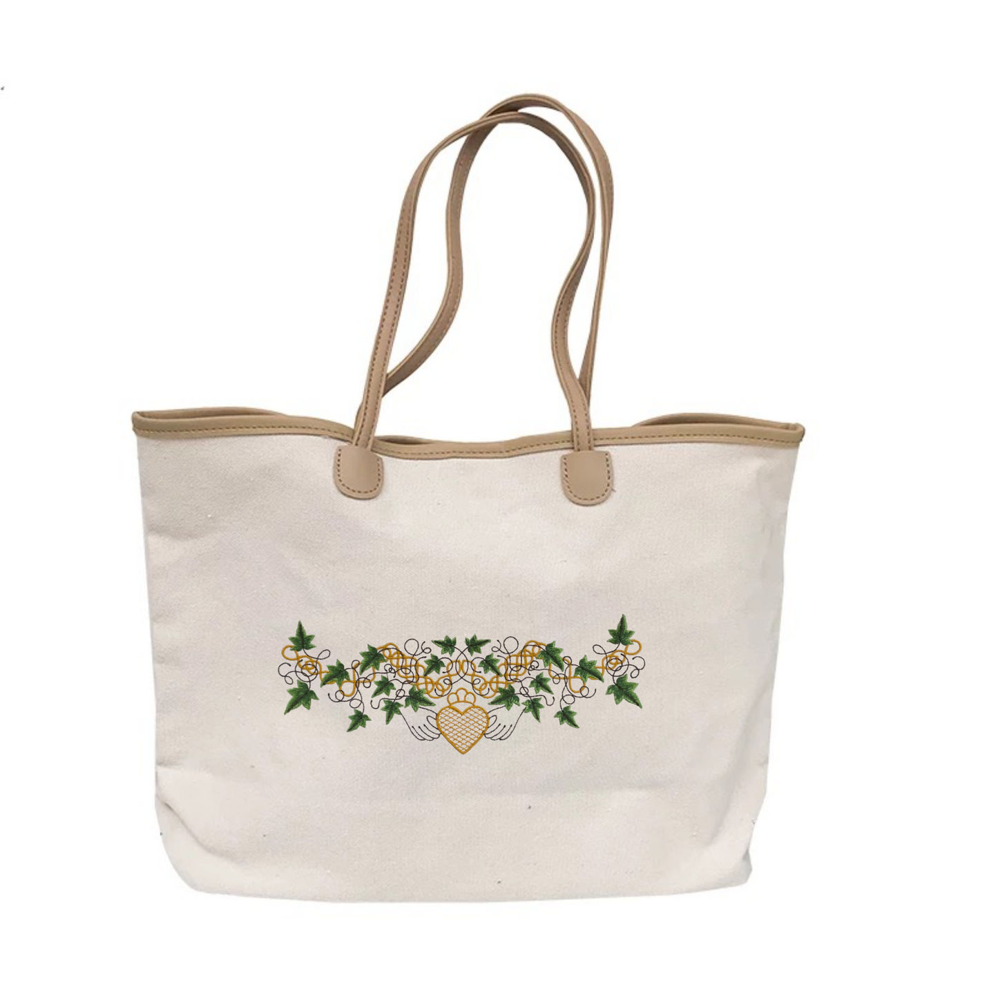 Claddagh Embroidered Cotton Canvas Market Bag. Choice of 5 different bags