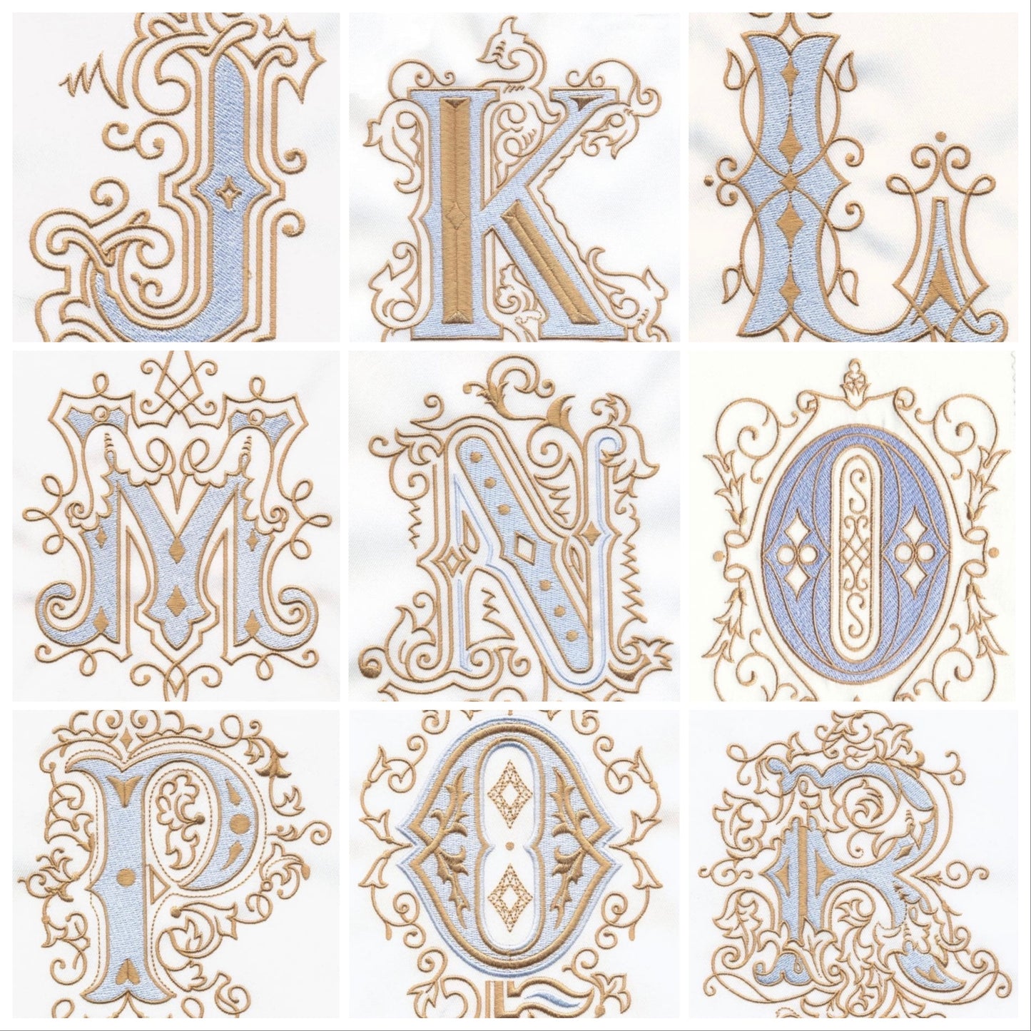 Monogram Guest Bath Hand Towel. Beautiful Monogram Letter With Scrolling