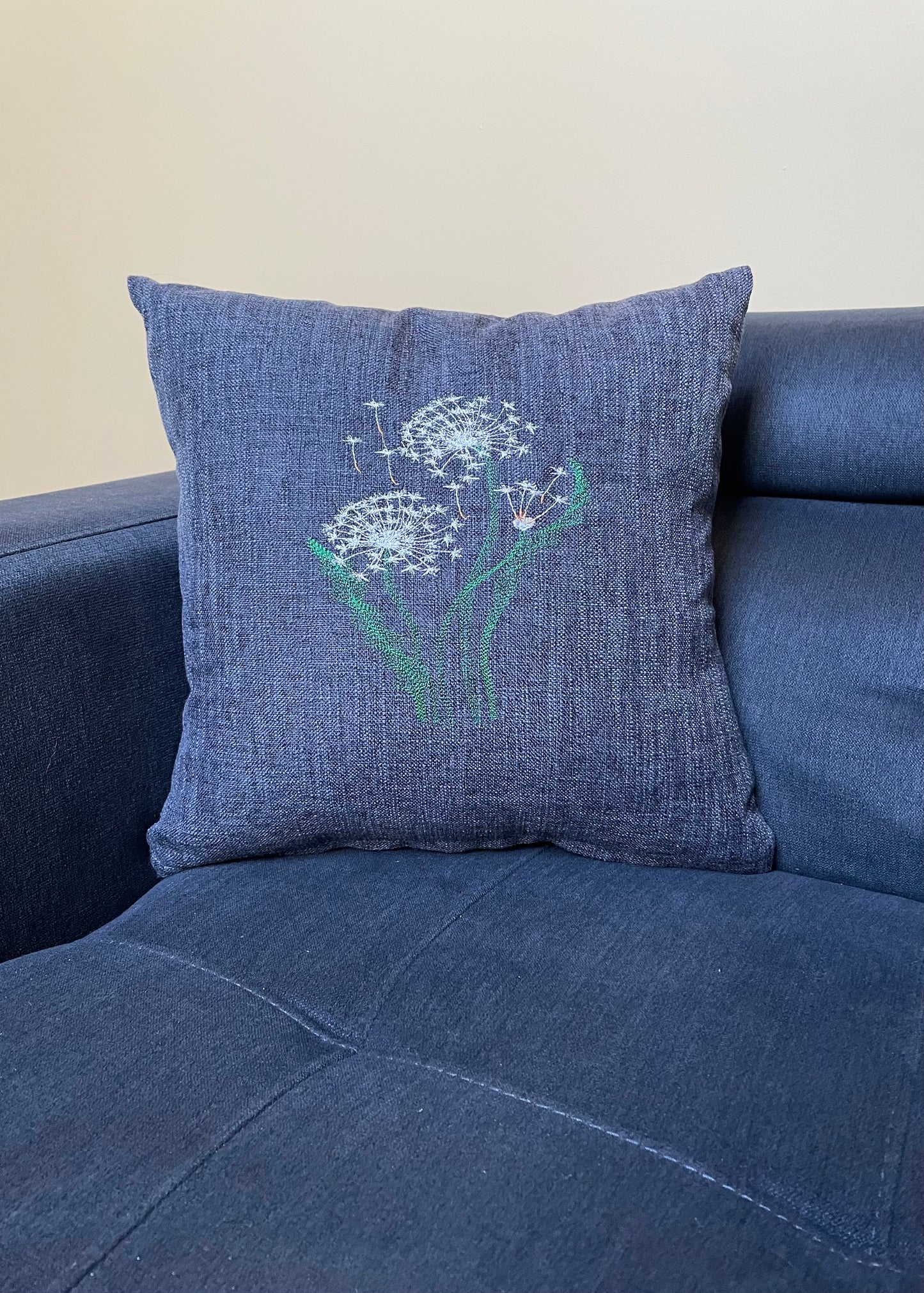 Dandelion Throw Pillow Cover 16" x 16" Cotton