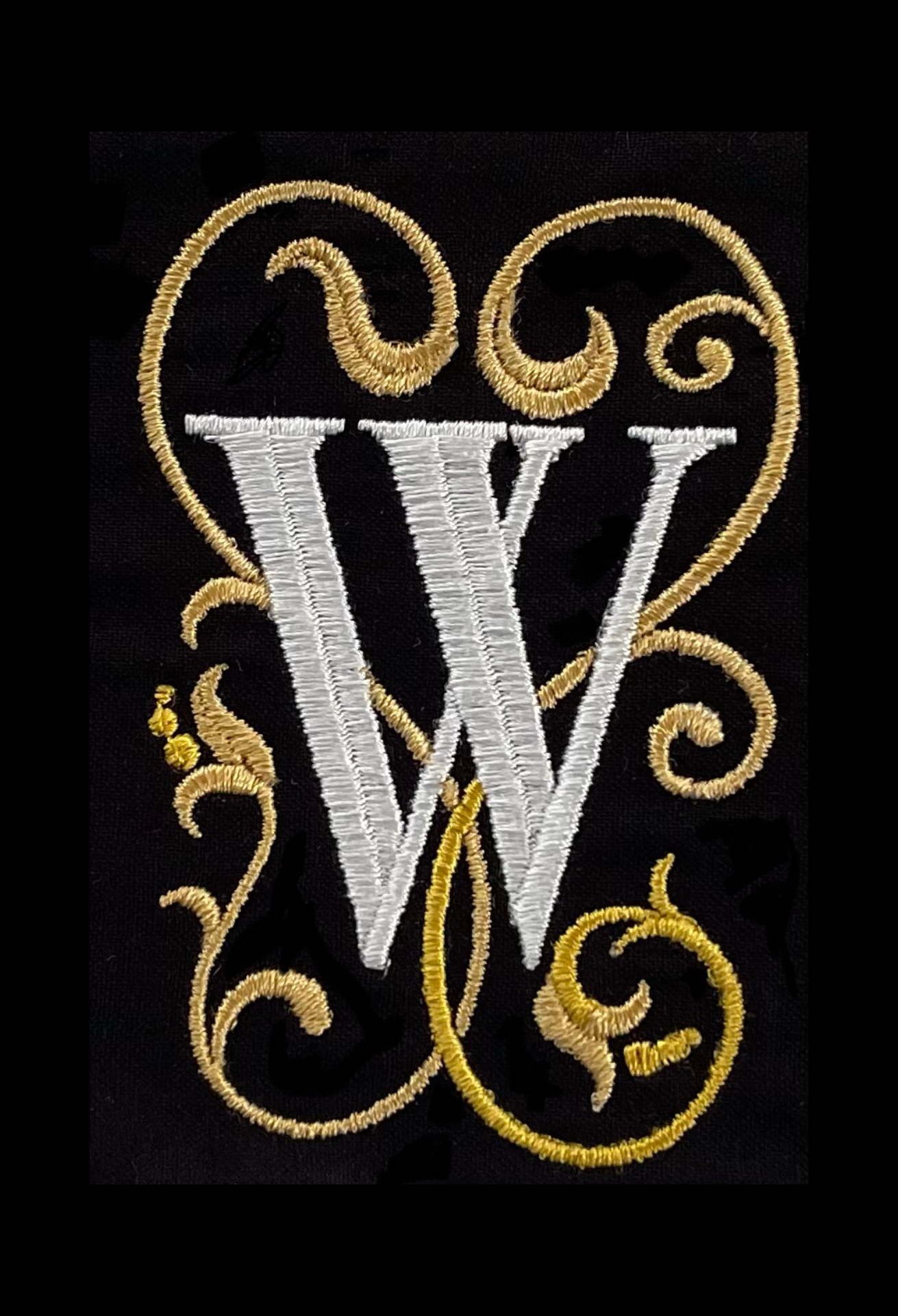 Monogram Guest Bath Hand Towel. Beautiful Monogram Letter With Scrolling