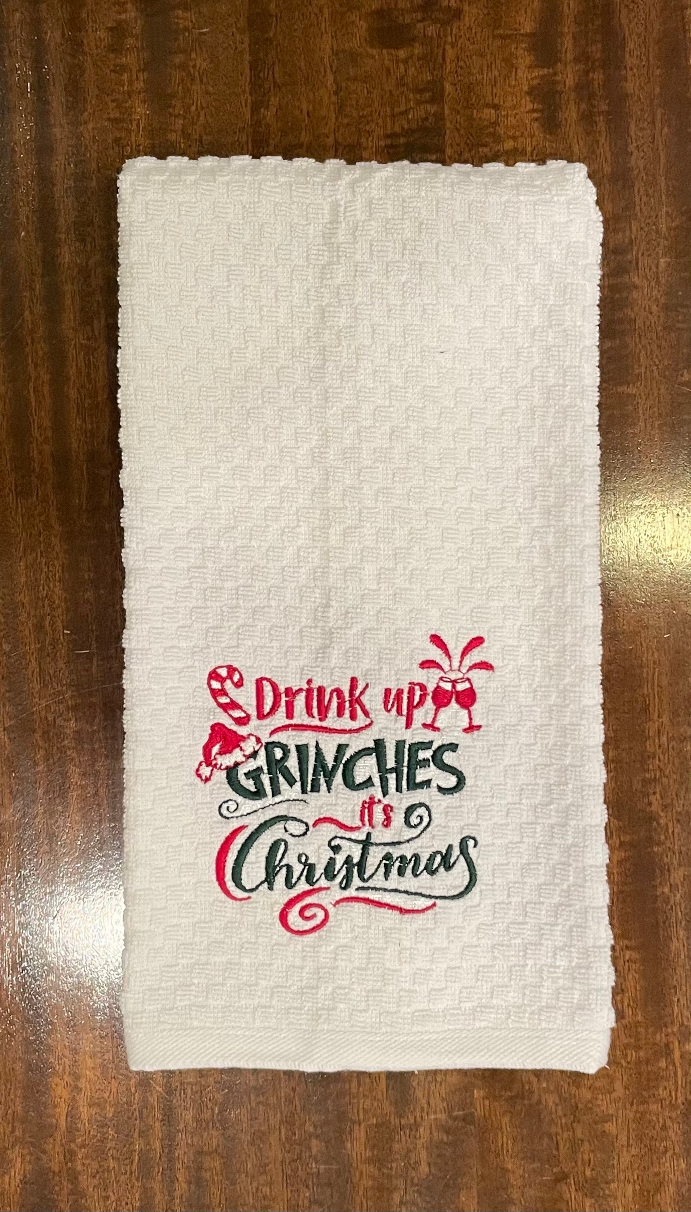 Embroidered Holiday Kitchen Towels