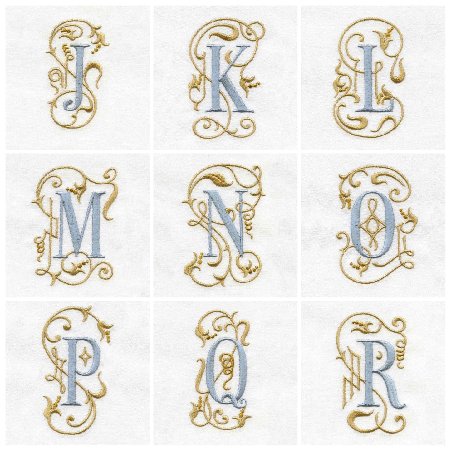 Monogram Guest Bath Hand Towel. Beautiful Monogram Letter With Scrolling