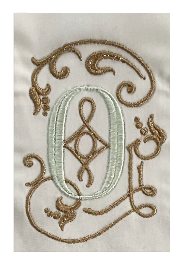 Set of Monogrammed Guest Bath Hand and Bath Towel Set Beautiful Monogram Letter With Scrolling
