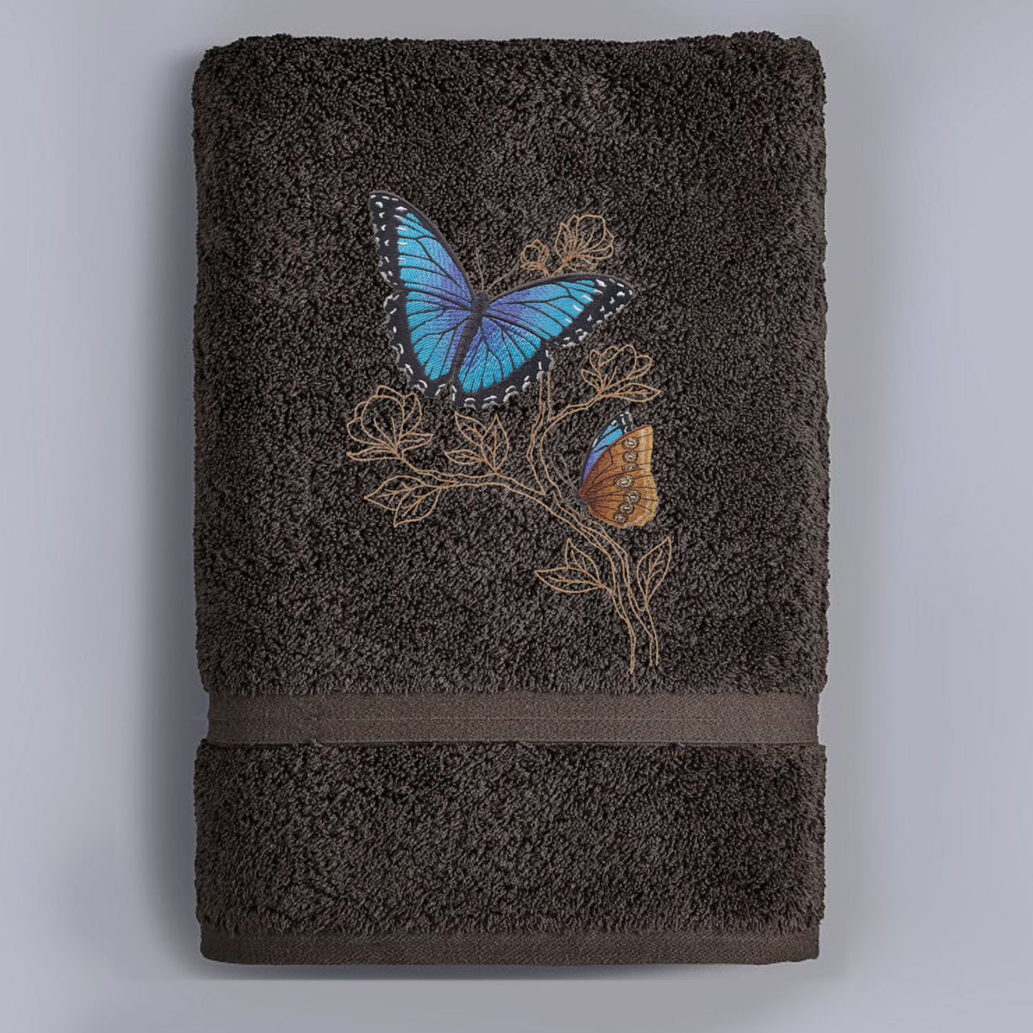 Butterflies Embroidered Hand Towel