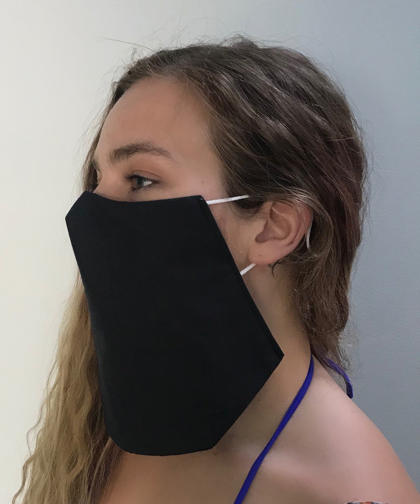 Open Bottom Veil-style face mask  Three layer protection, cool, comfortable and breathable. 20 Color Options. 100% Cotton. Washable. Made in USA