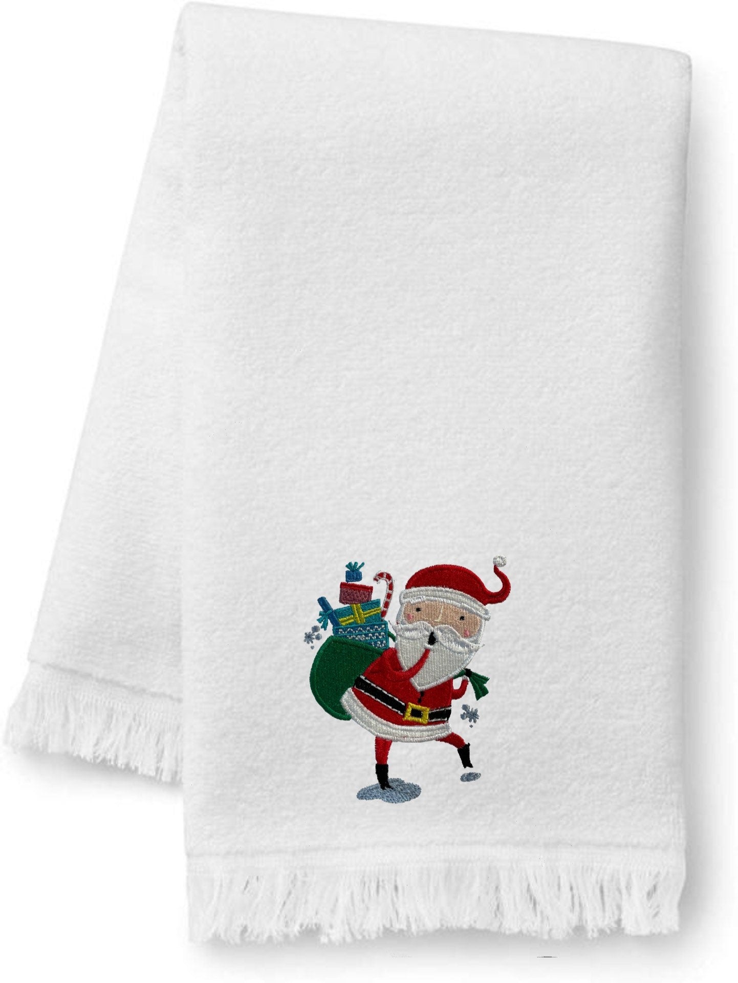 MCEAST 3 Pack Christmas Hand Towels 14 x 25 Inch Cotton Towels Embroidered  Christmas Bath Towels Red and Black Buffalo Plaid Hand Towels for Bathroom
