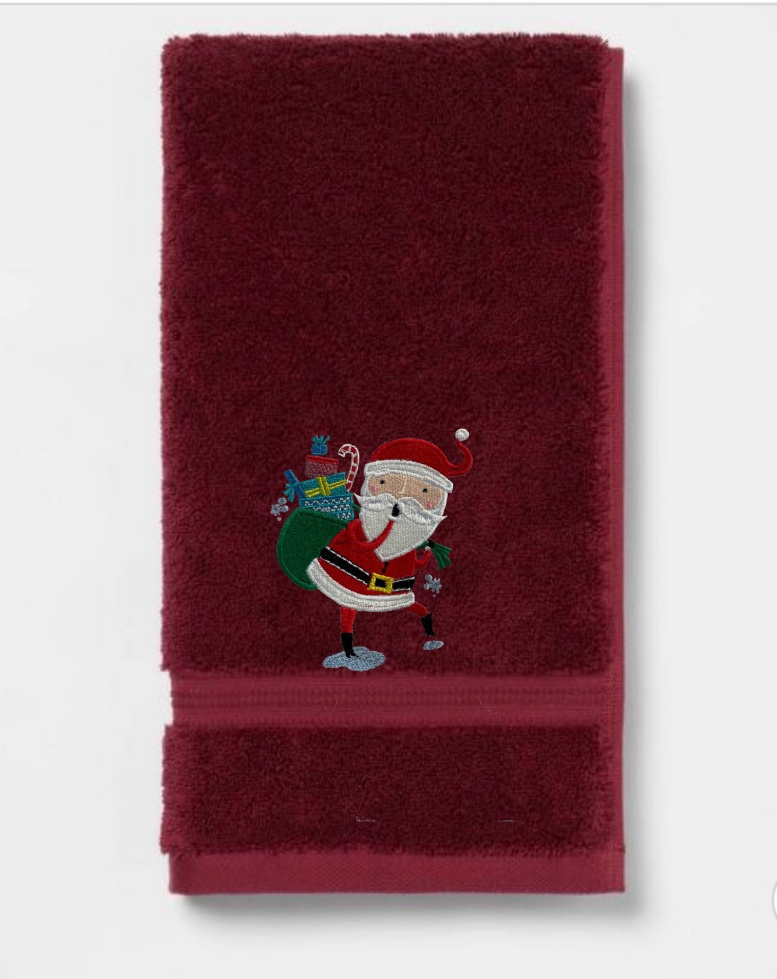 Red christmas bath discount towels