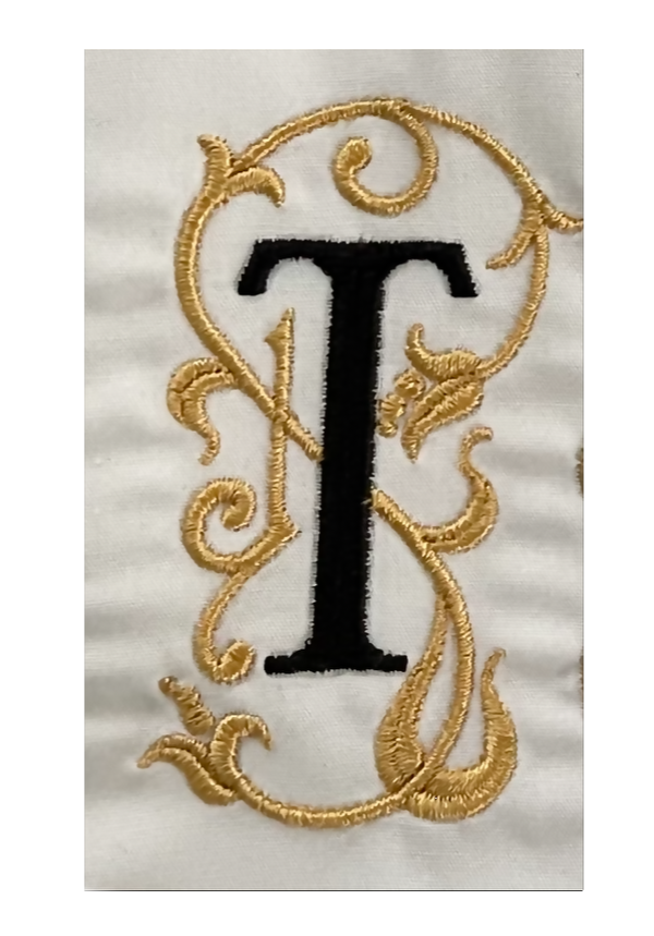 Gothic monogram skull and heraldry shield design, bath towel set