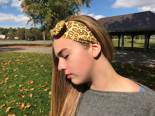Cheetah Print Headband. Beautiful Retro Look.