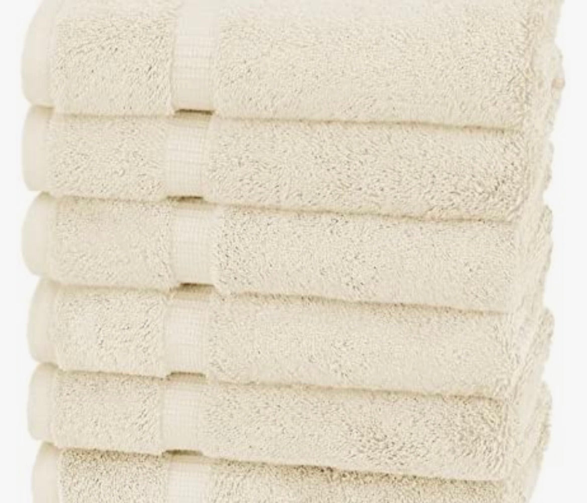 Wedding Dish Towel Monogrammed Hand Towel Light Beige Towel 